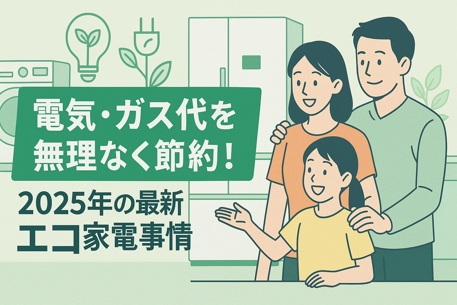 電気・ガス代を無理なく節約！2025年の最新エコ家電事情