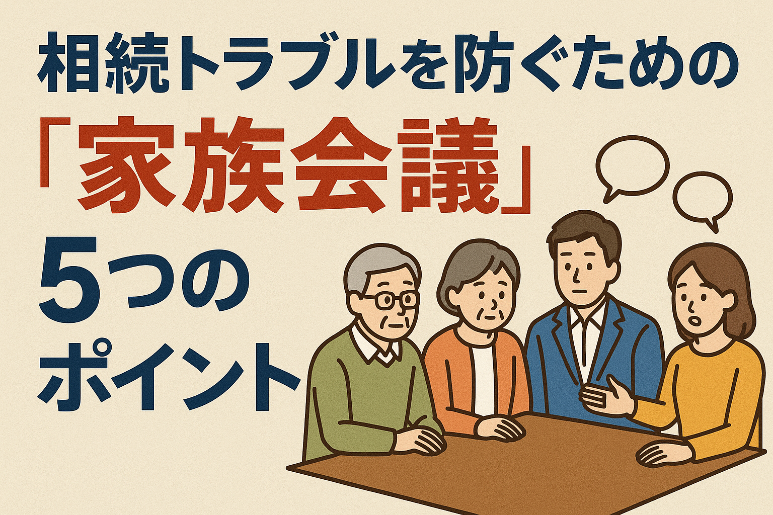 相続トラブルを防ぐための「家族会議」5つのポイント