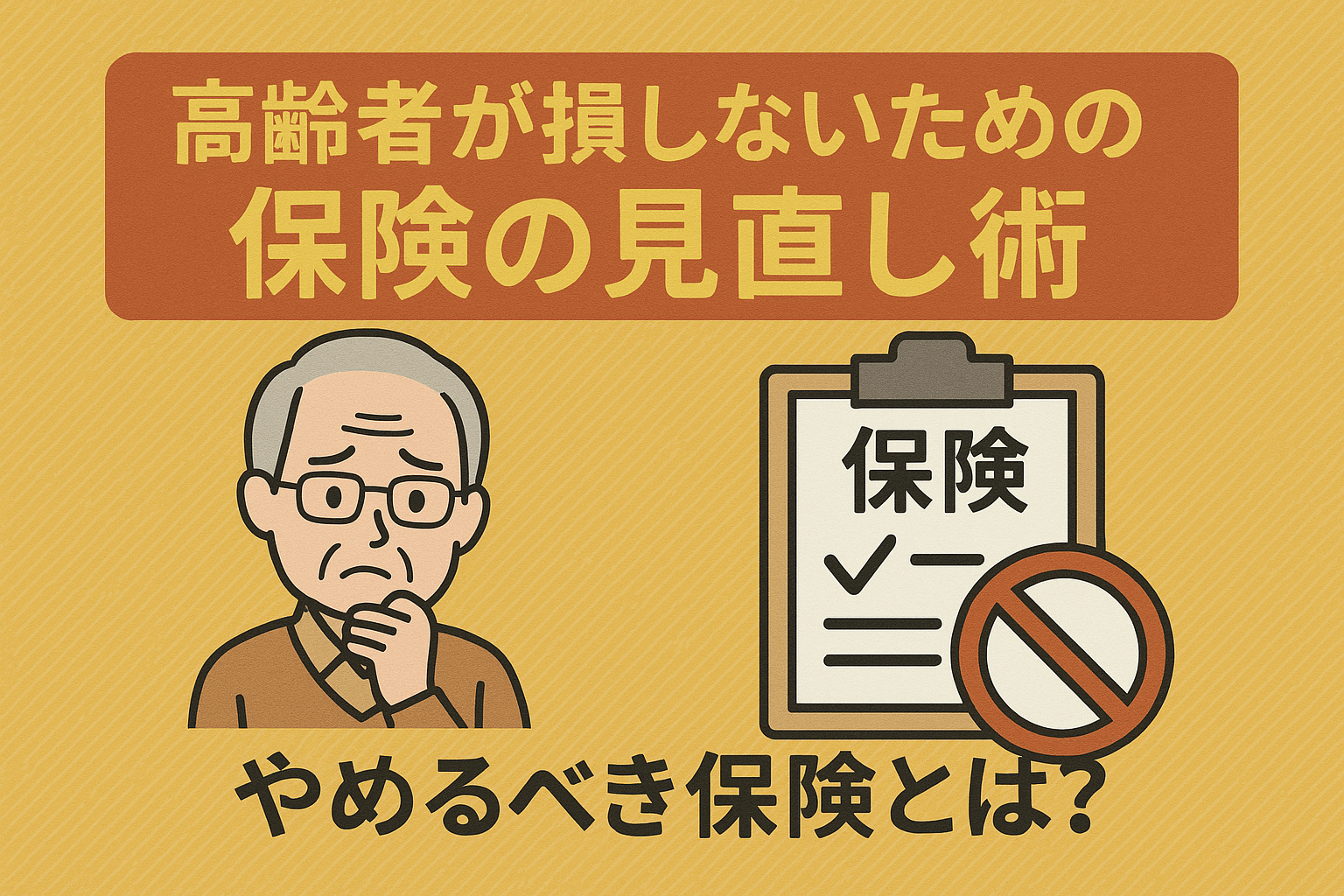 高齢者が損しないための保険の見直し術｜やめるべき保険とは？
