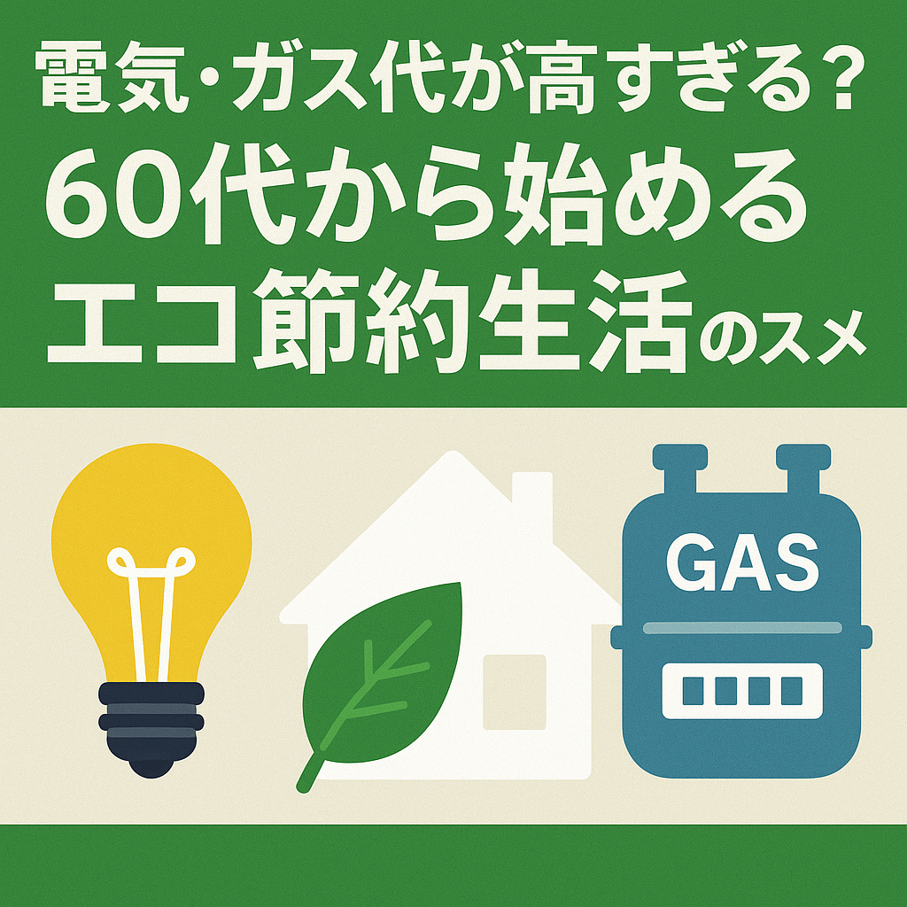 電気・ガス代が高すぎる？60代から始めるエコ節約生活のススメ
