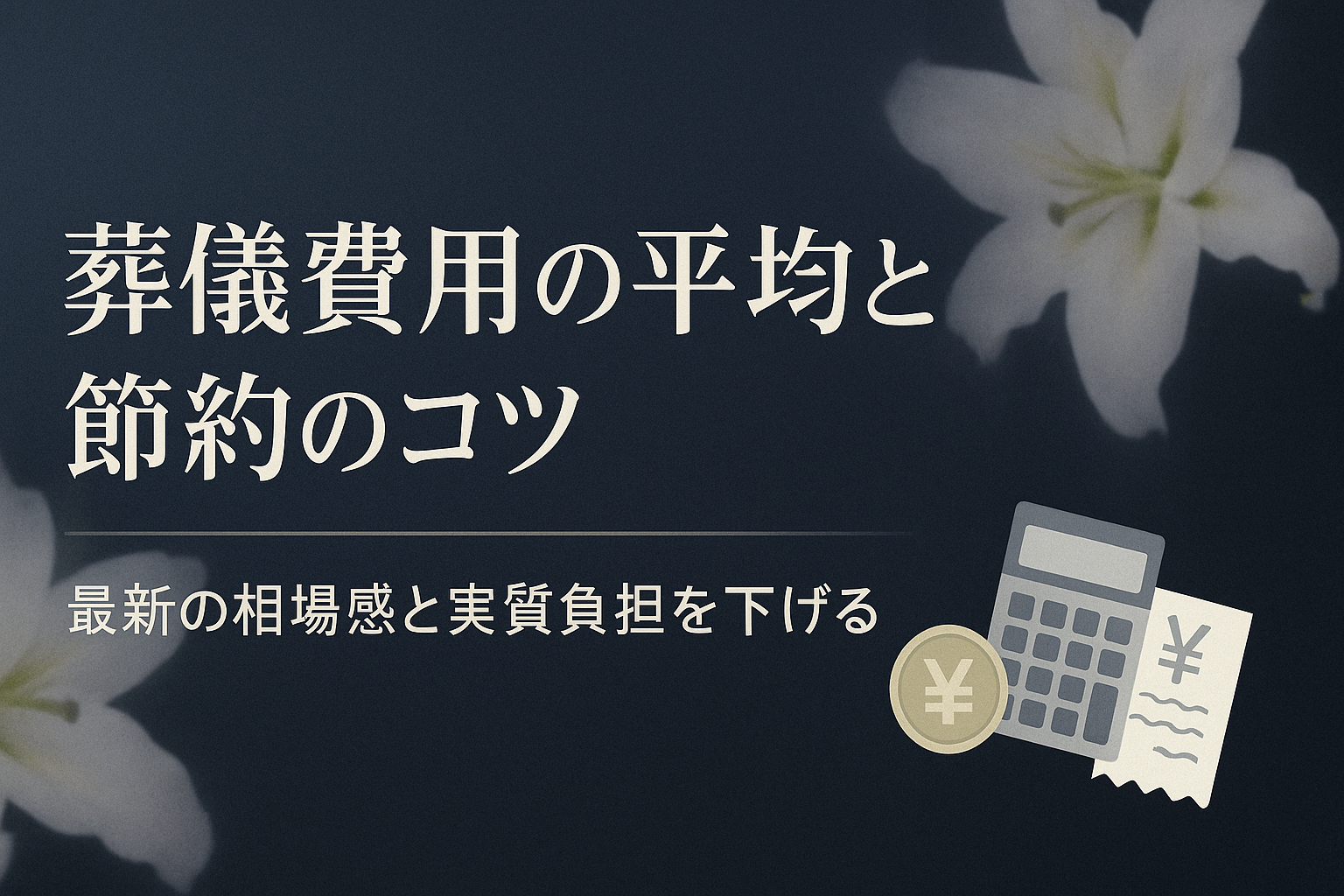 葬儀費用の平均と節約のコツ｜最新の相場感と実質負担を下げる