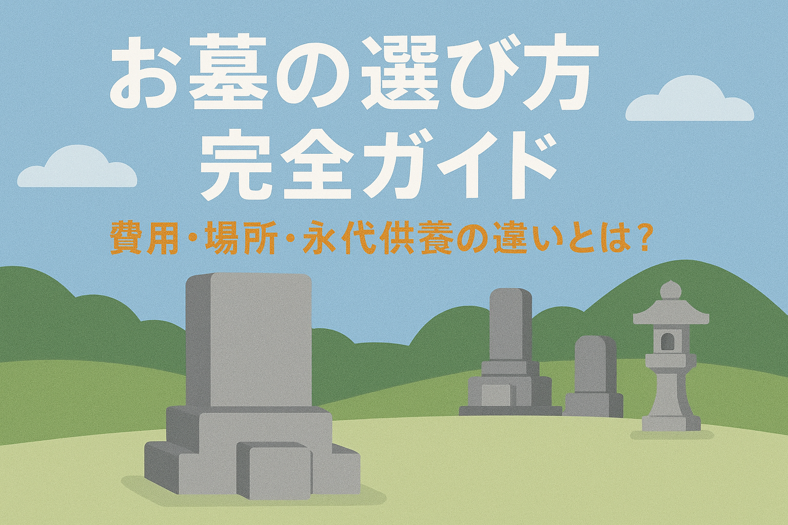 お墓の選び方完全ガイド｜費用・場所・永代供養の違いとは？