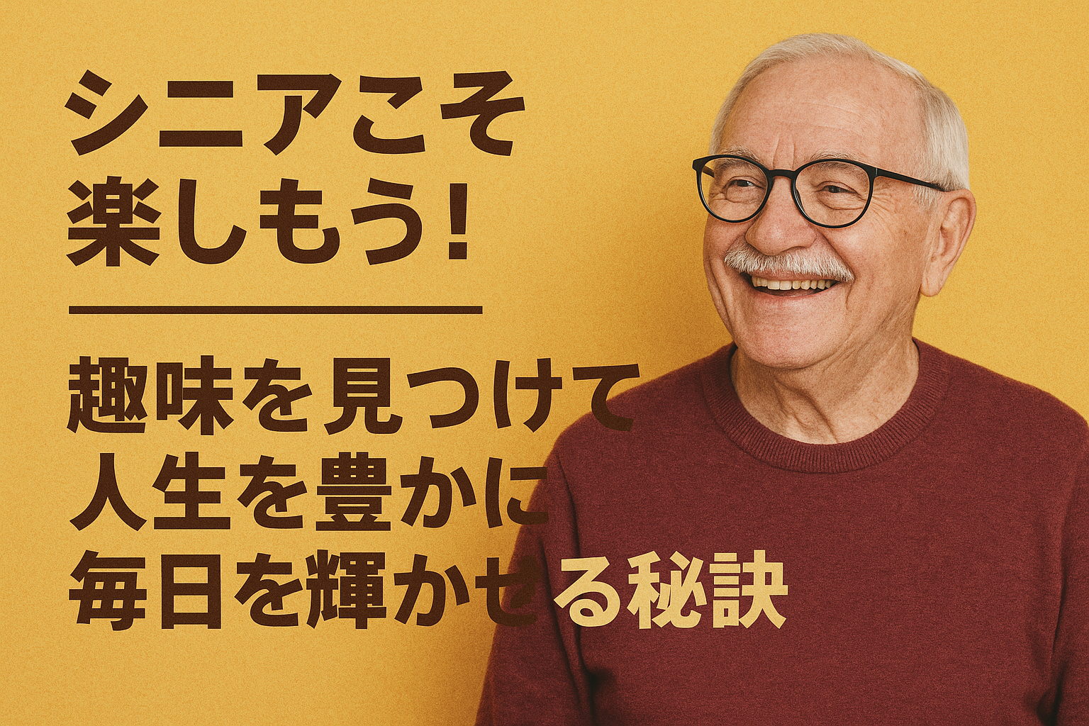 シニアこそ楽しもう！趣味を見つけて人生を豊かに毎日を輝かせる秘訣