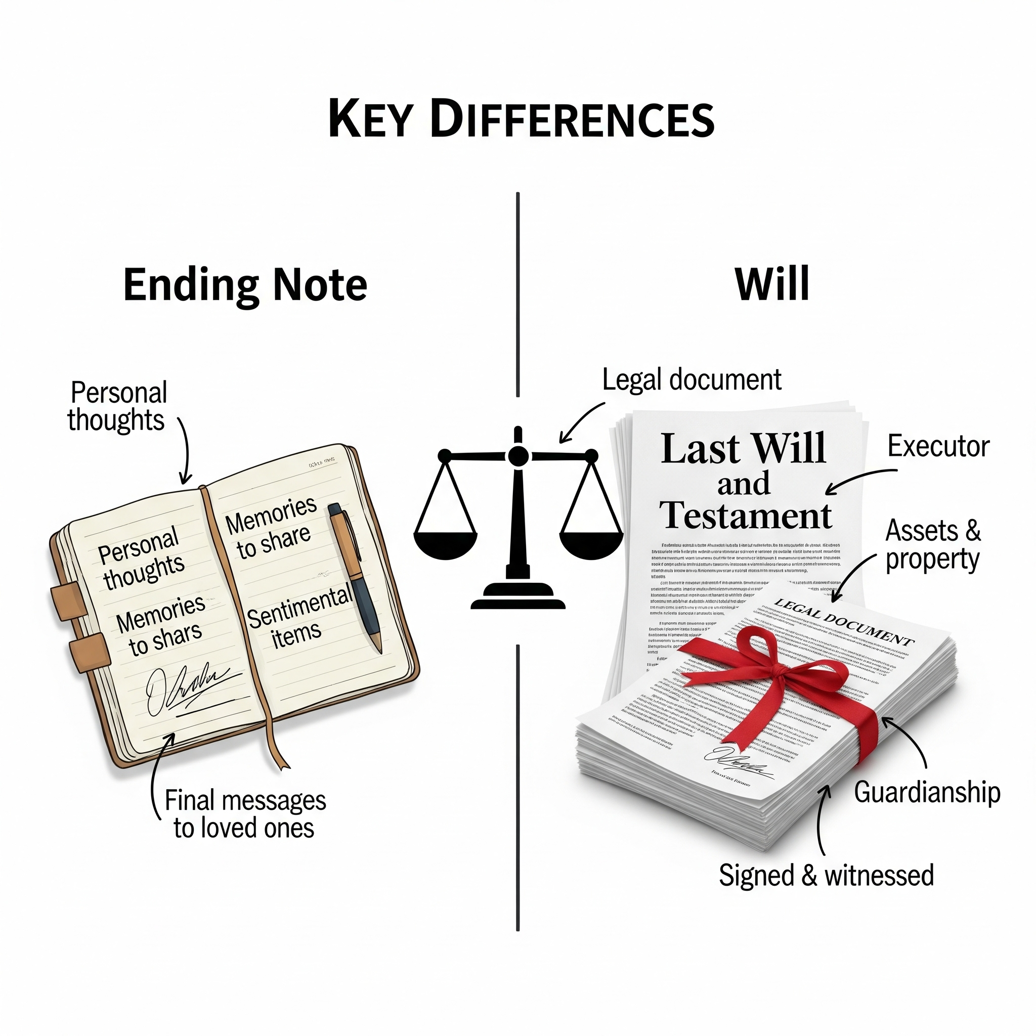 エンディングノートと遺言書の違いと使い分け完全ガイド
