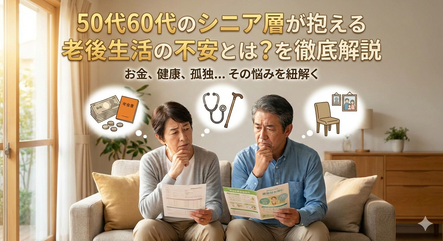 50代60代のシニア層が抱える老後生活の不安とは？を徹底解説