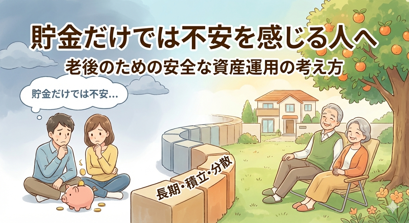 貯金だけでは不安を感じる人へ老後のための安全な資産運用の考え方