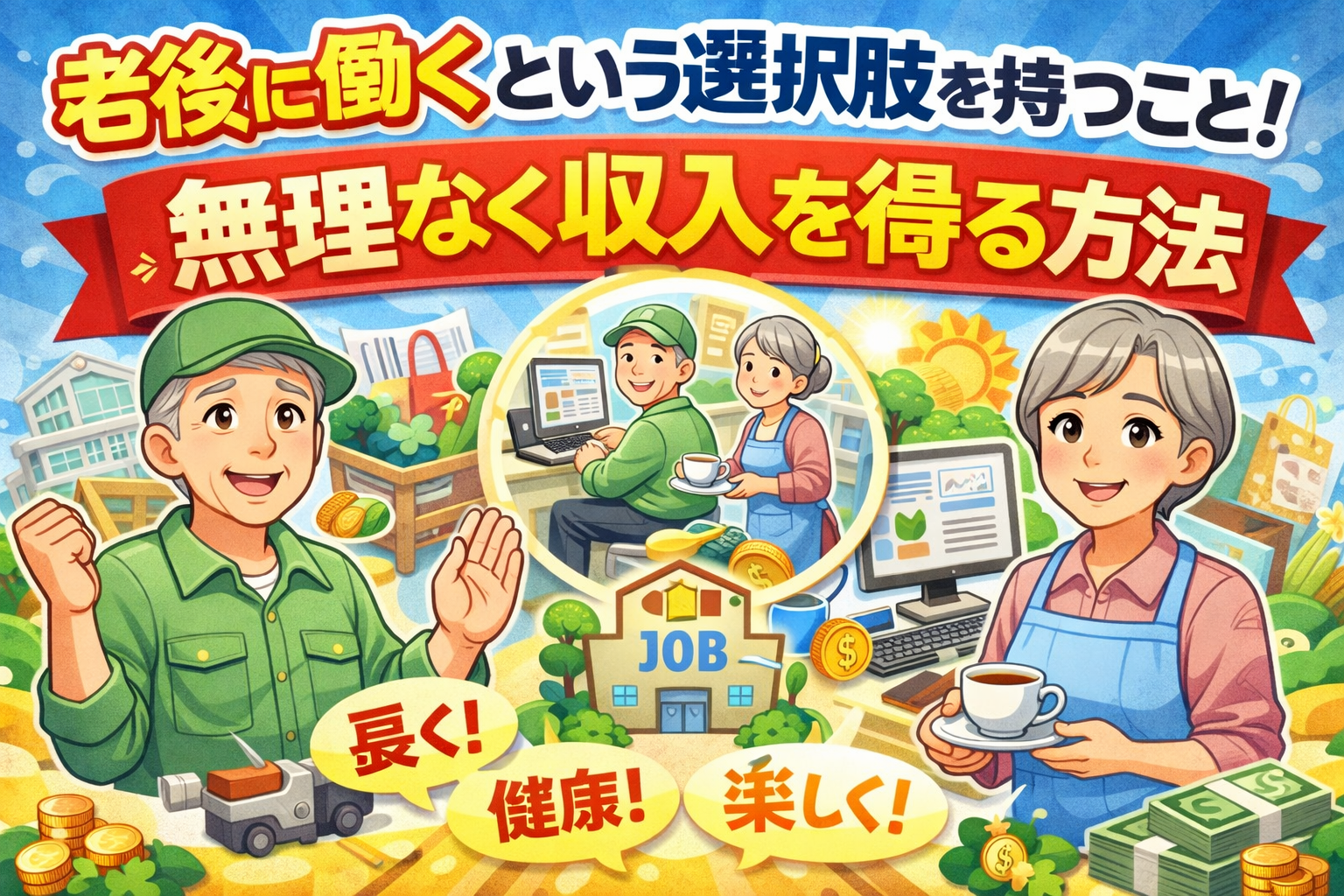 老後に働くという選択肢を持つこと！無理なく収入を得る方法